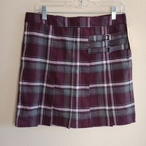 French Toast plaid pleated skirt Size 14 1/2 NWT